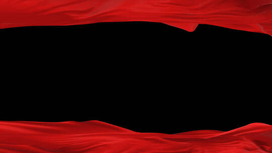 红绸丝绸边框【透明背景】