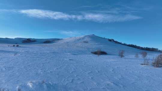 航拍雪野雪原风光