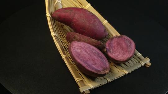 紫薯板栗紫薯紫蜜薯视频素材模板下载