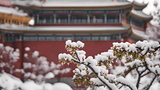 北京冬天雪景