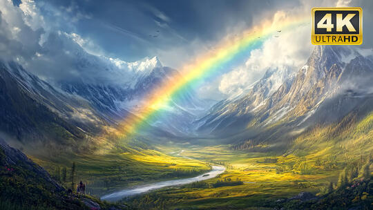 四川九寨沟彩太阳日出日落虹大自然唯美河流