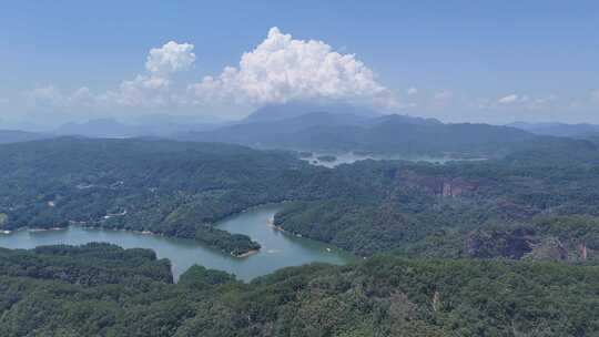 福建大金湖丹霞地貌国家地质公园航拍