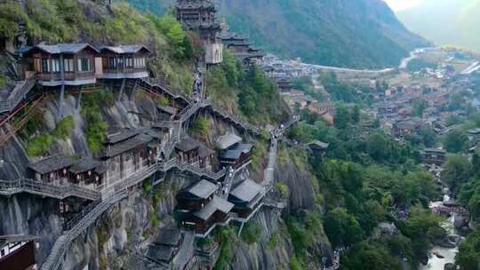 江西上饶望仙谷景区航拍