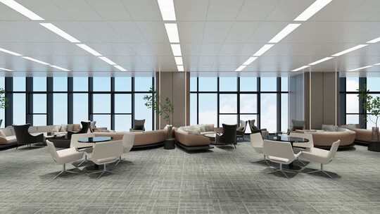 现代写字楼休息区空镜合集