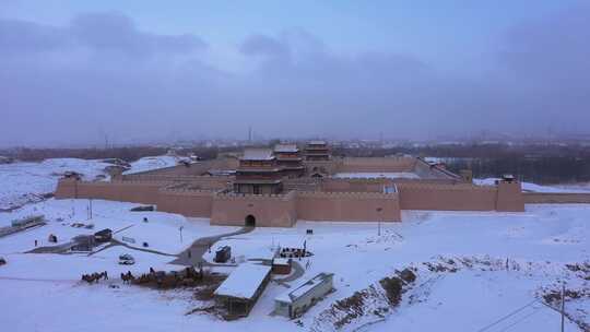 甘肃嘉峪关关城雪景