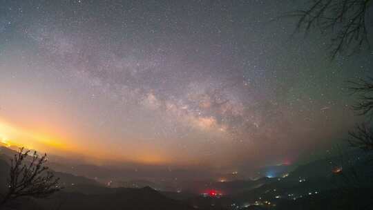 金寨夜晚星空延时风光4K