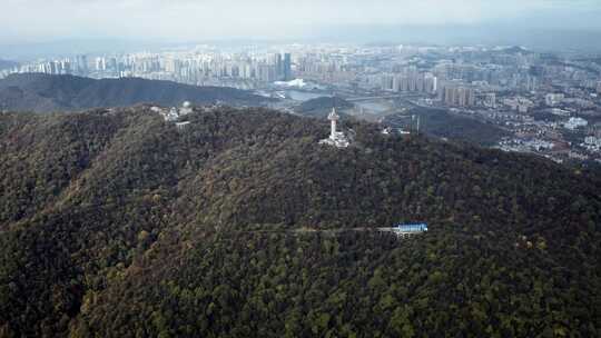 长沙岳麓山自然风光航拍