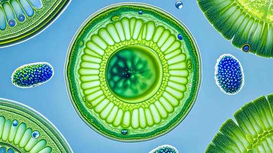 细胞在分子微生物医学工程3D渲染动画