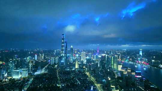 上海夜景  上海航拍