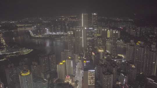 重庆来福士夜景重庆城市夜景渝中半岛夜景