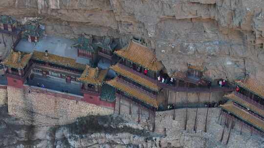 悬空寺大同宣传片素材山西文旅片头悬崖寺庙