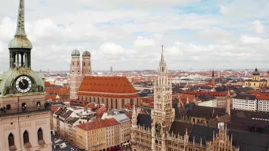 慕尼黑的市政厅德国首都欧洲建筑慕尼黑旅游视频素材模板下载