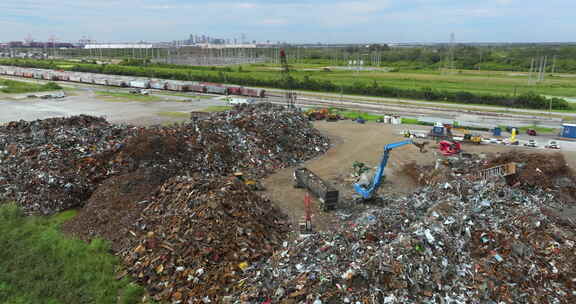 废金属回收废钢堆回用工业爪式起重机