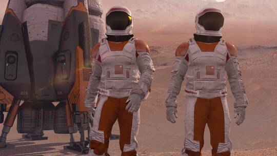 星空 陨石 宇宙 太空 星球 火星 宇航员飞船视频素材模板下载