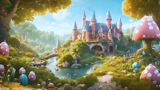 魔法森林城堡童话世界里的故事
