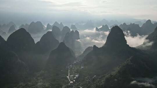 桂林山水大美中国山川航拍