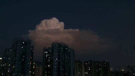 雨前城市空镜头