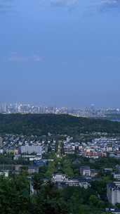 竖版-杭州全景浙江大学玉泉校区高视角夜景