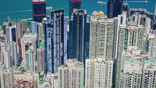 【正版素材】香港大景全景大气俯拍