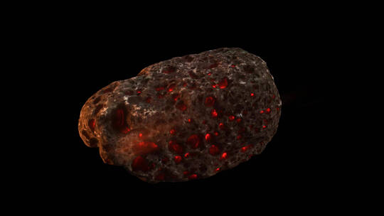 4k巨大的陨石穿过大气层视频特效 (1)