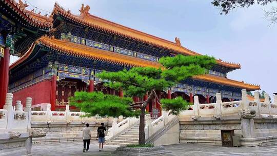 北京景山公园古建筑视频素材视频素材模板下载
