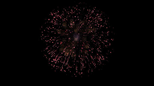 粉色粒子烟花爆炸特效素材过年烟火带通道