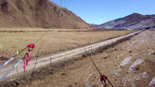 4K青藏高原特高压电力建设放线施工11