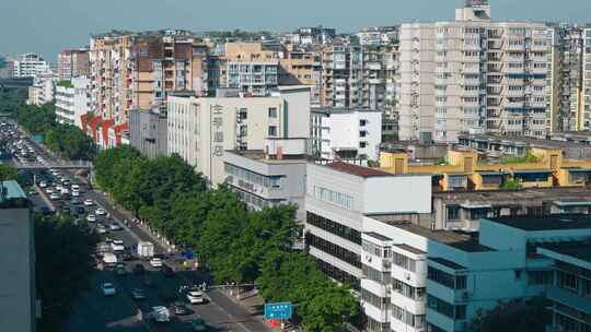 成都市区街景建筑