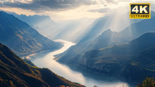 庐山天台山漓江唯美风景秀丽视频素材4