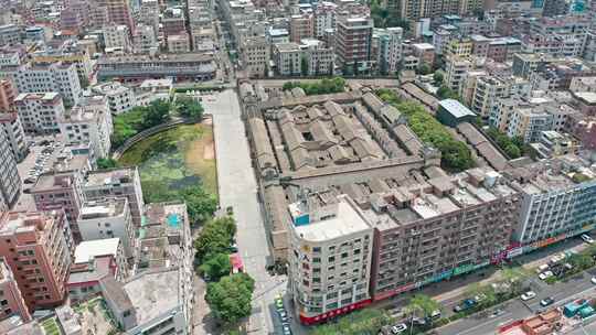 深圳鹤湖新居客家围屋航拍