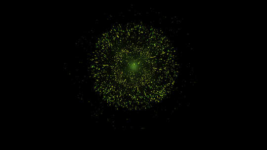 绿色烟花爆炸素材带透明通道烟火粒子