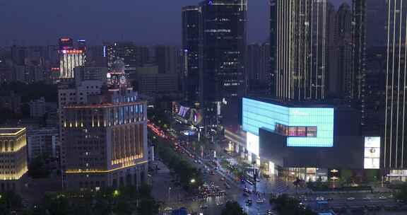 郑州城市商圈夜景