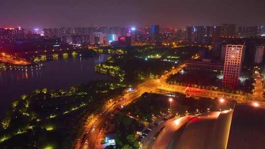 安徽省合肥市蜀山区政务中心政务区夜晚夜景