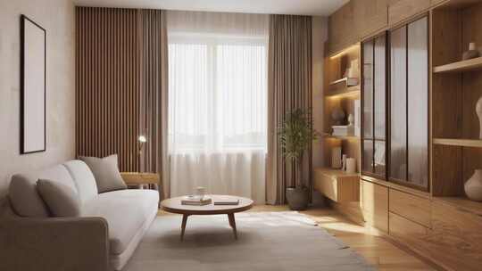 现代简约风格客厅室内场景