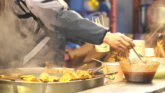 快进X10 炸串 美食 打包 食物 夜市