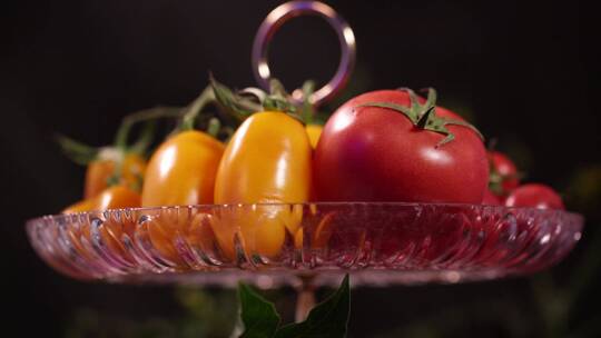 黄柿子黄番茄灯笼番茄视频素材模板下载