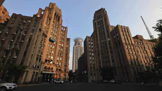 上海福州路建筑景观延时摄影