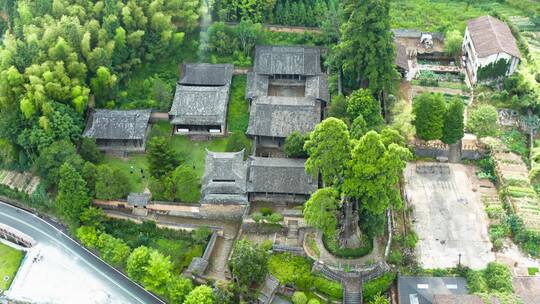 浙江省丽水市景宁云中大漈国保时思寺航拍视频素材模板下载