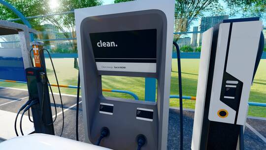 4k 新能源汽车停车场充电桩设备视频素材模板下载