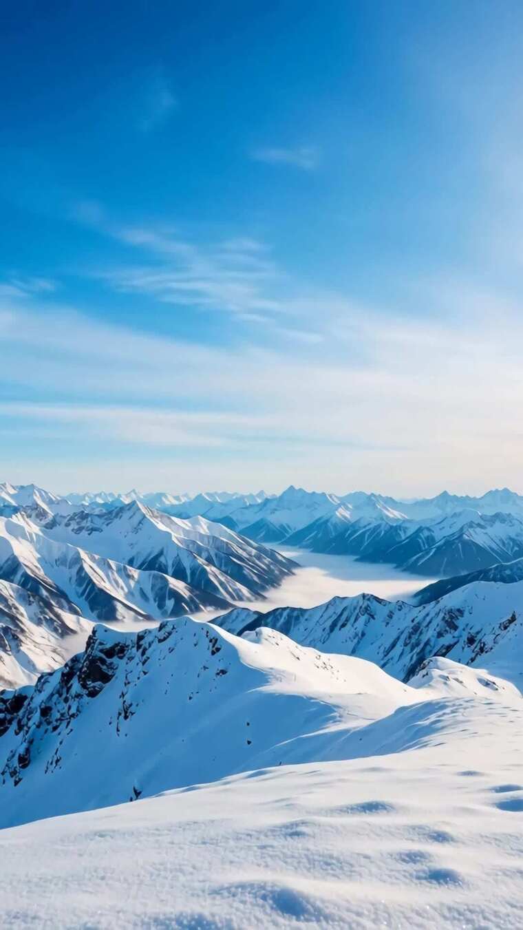 雪山自然风光全景