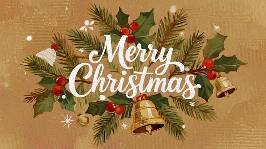 圣诞节快乐温馨节日贺卡视频