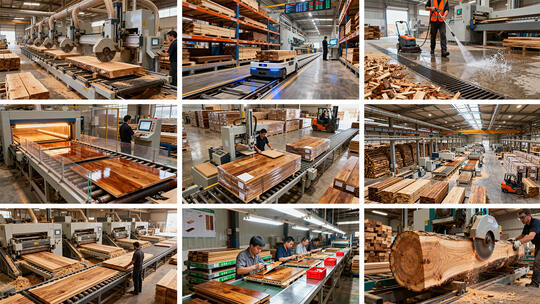 木板木材加工厂自动化生产线工厂