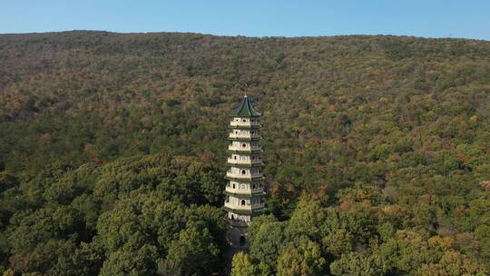 航拍南京钟山灵谷景区