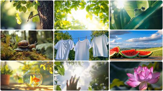 八分钟 夏天树叶阳光处暑立夏荷花夏日立夏