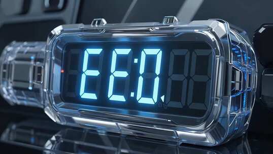 透明液晶数字时钟素材