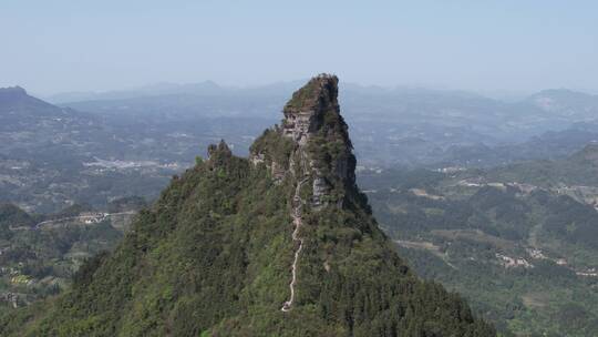 重庆南川农村指姆山航拍小梵净山