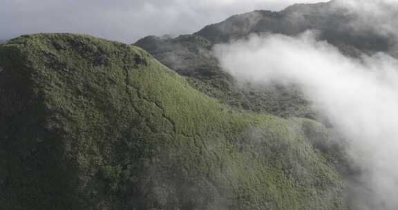 信宜茶山镇公婆石，十二灶顶云海航拍