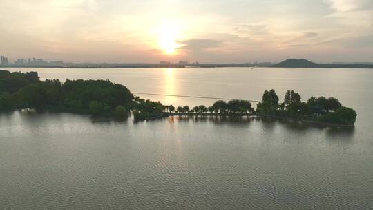 武汉东湖风景区，平视横移镜头