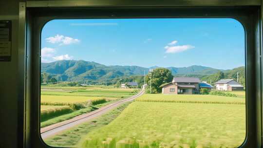秋分乡村稻田丰收田园风光视频
