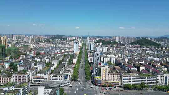 航拍江西宜春建设宜春大景